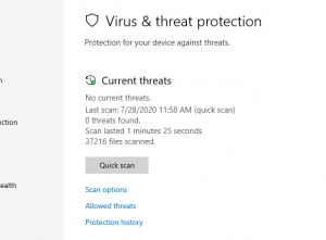 Virus & threat protection