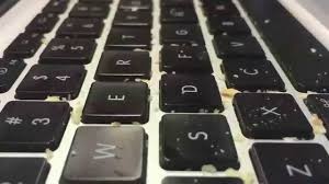 gross eat food sticky stain keyboard